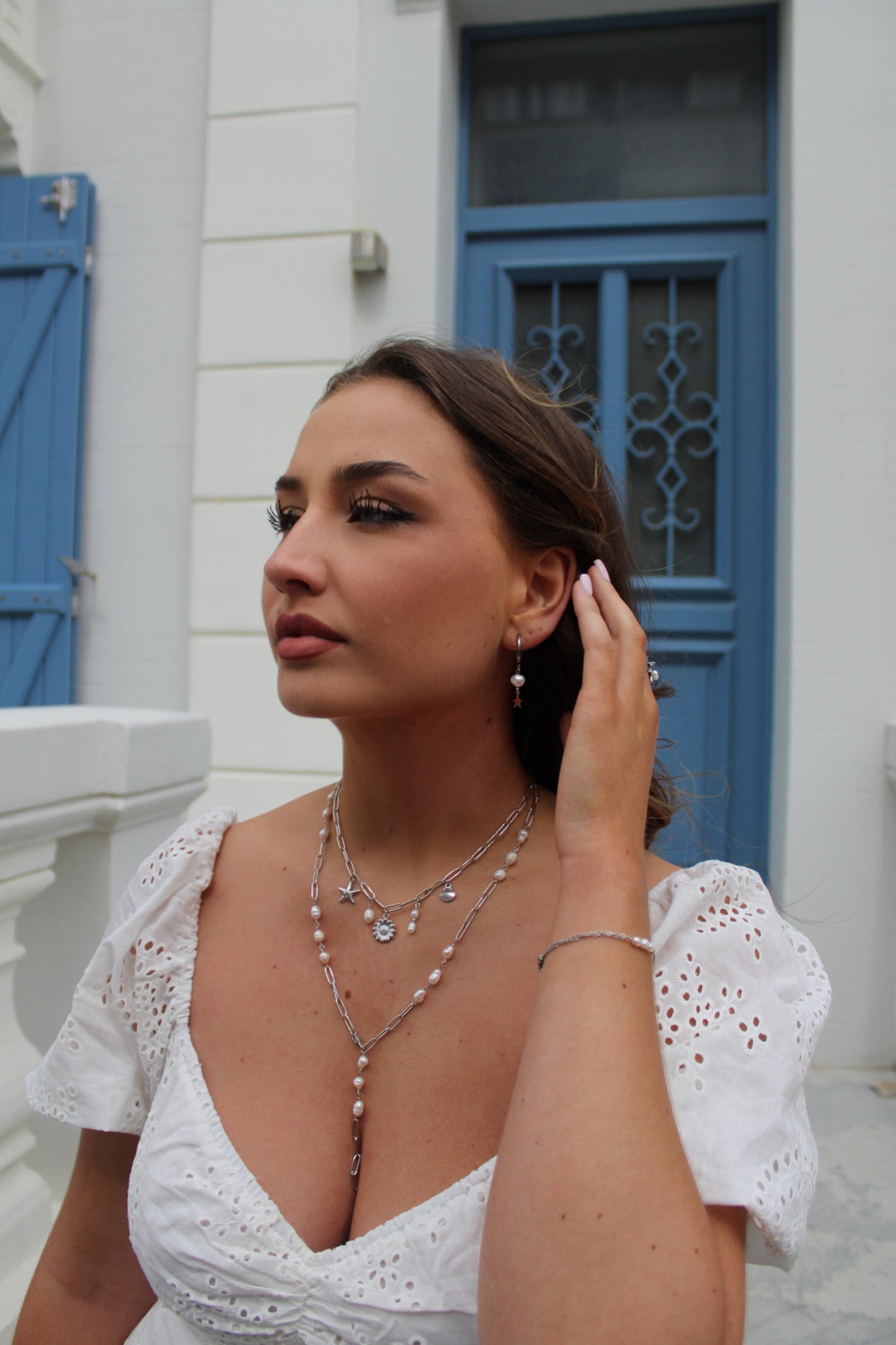 Boucles d'oreilles Mary argenté