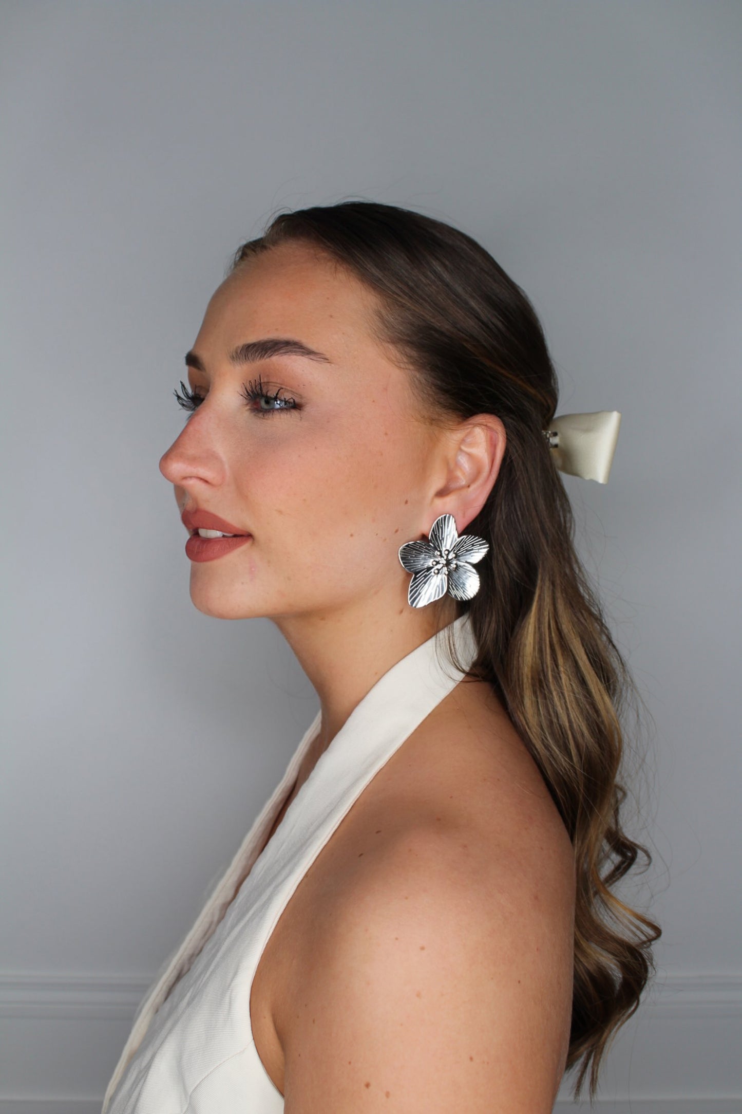 Boucles d'oreilles Laury argenté