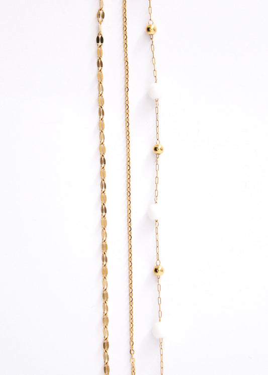 Chaîne de cheville blanche