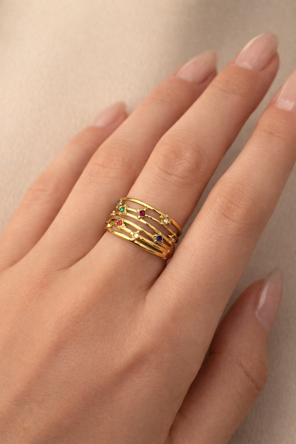 Bague Elodie coloré